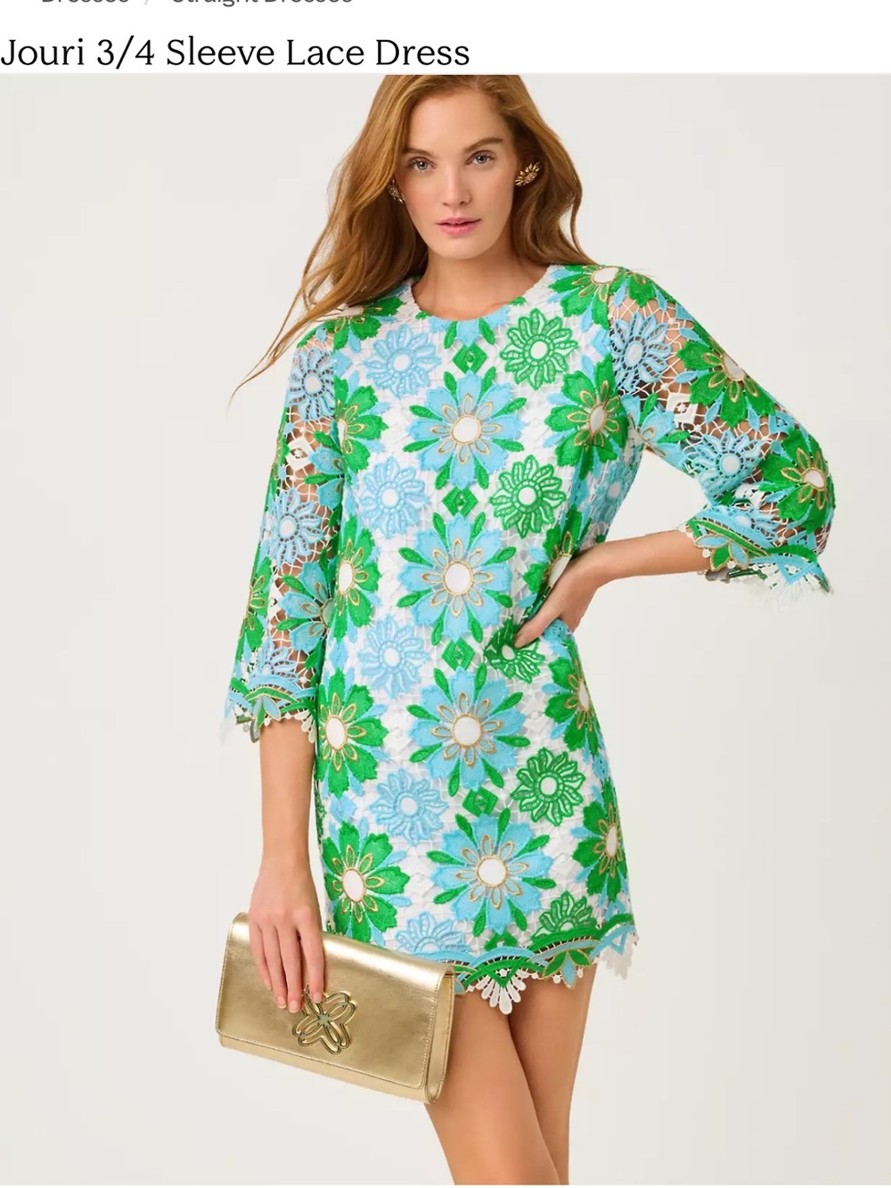 Lilly Pulitzer Jouri 3/4 Sleeve Lace Dress—00